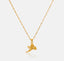 Cherub Angel Heart Necklace- Gold